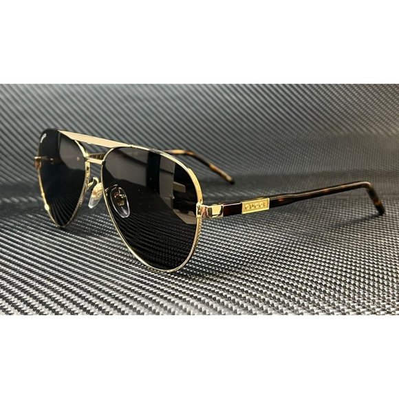 Gucci Havana Brown Metal 60mm Sunglasses - Picture 1 of 3